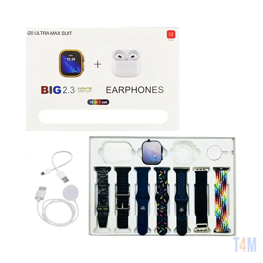 Kit Reloj Inteligente Smartwatch Ultra Con Airpods 